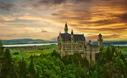 Castillo de Neuschwanstein, cuento de hadas.