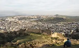 Vista panorámica de Fez desde las tumbas benimerín.