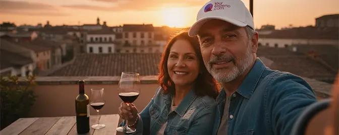 Pareja Viajando Paquete Turístico