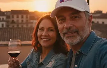 Pareja Viajando Paquete Turístico